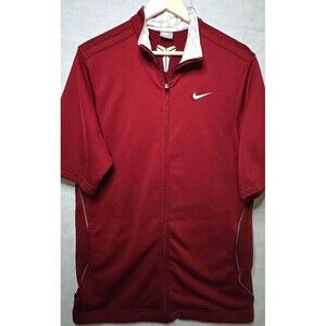 Nike Kobe Bryant Mamba Zip Short Sleeve Burgundy Warm Up Jacket Sz  M